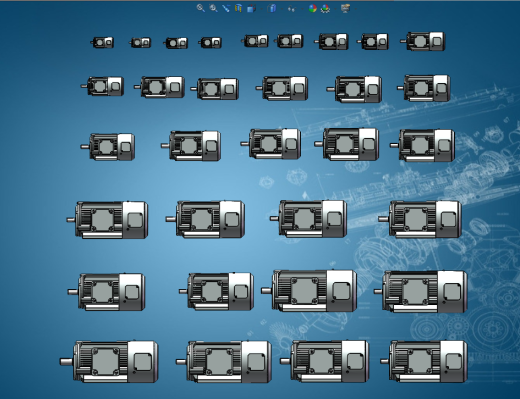 YVPYVF2变频电机B3型模型合集缩略图